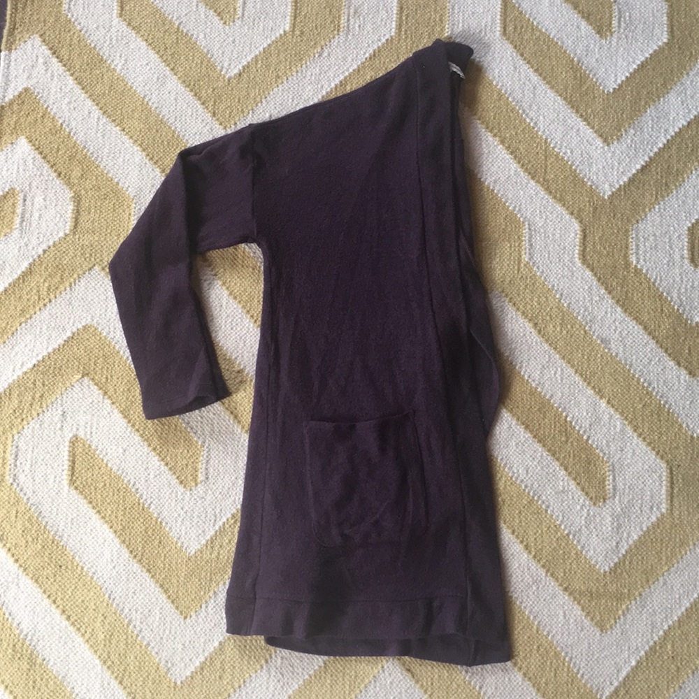 AE Plum Open Back Cardigan